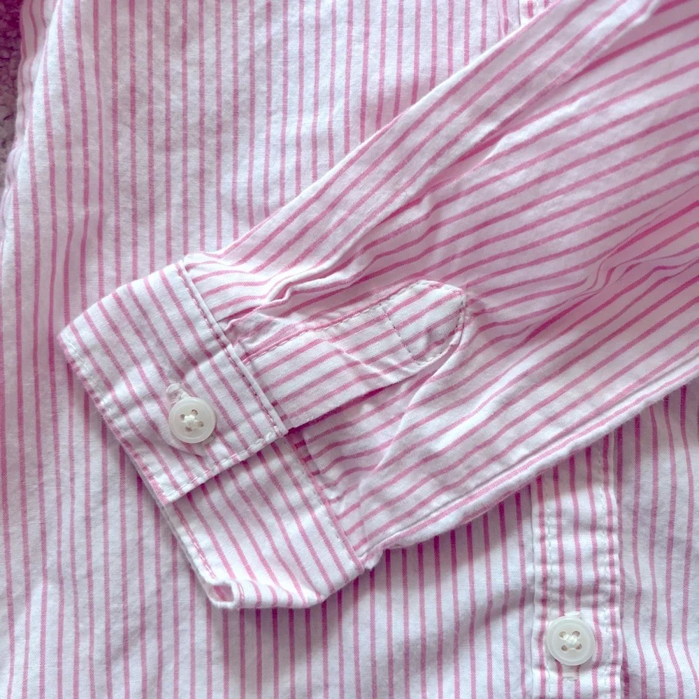 Carter’s Bundle of Pink Striped Button-Down and Denim Leggings - 3T